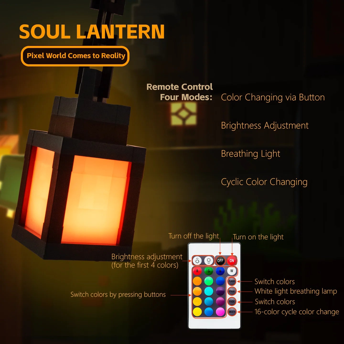 MineGlow Lantern – Rechargeable Pixel Light